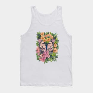 Butterfly in Flowers 2 Tank Top